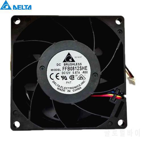 new and package FFB0812VHE 80*80*38mm 8cm 80mm 12V 0.57A ball bearing cooling fan for Delta