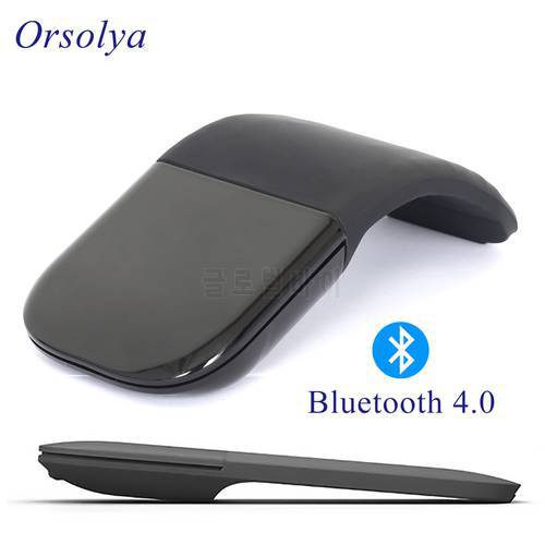 Bluetooth Arc Touch Mouse Portable Wireless Foldable Mouse Less Noise Slim Mini Computer Optical Mice for Laptop Tablet Mac iPad