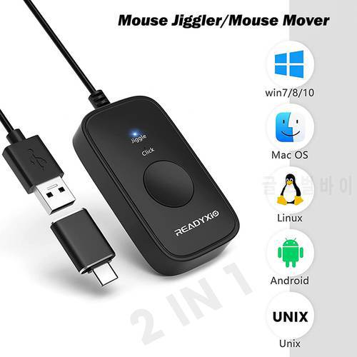 Mouse Jiggler USB Undetectable Mouse Mover Simulate Mouse Movement to Prevent Entering Sleep,Keeps Computer Awake,Plug-and-Play