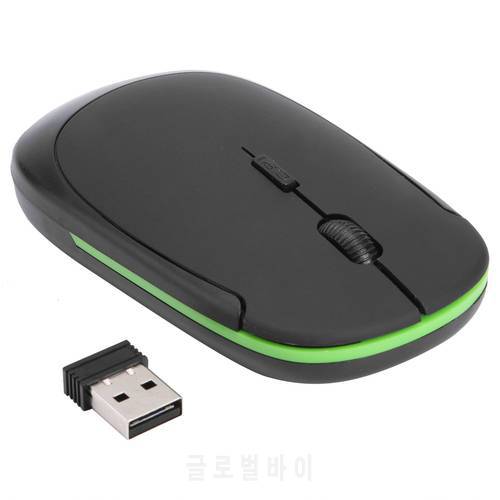 2.4G Wireless Mouse USB 2.0 Receiver Super Slim Mini Cute Optical Wireless Mouse USB Right Scroll Mice for Laptop PC Video Game