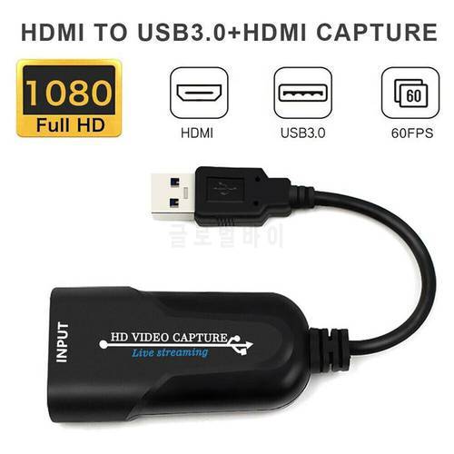 Portable 1080P 60fps HD USB 3.0 to HDMI Monitor Video Capture Card For Computers