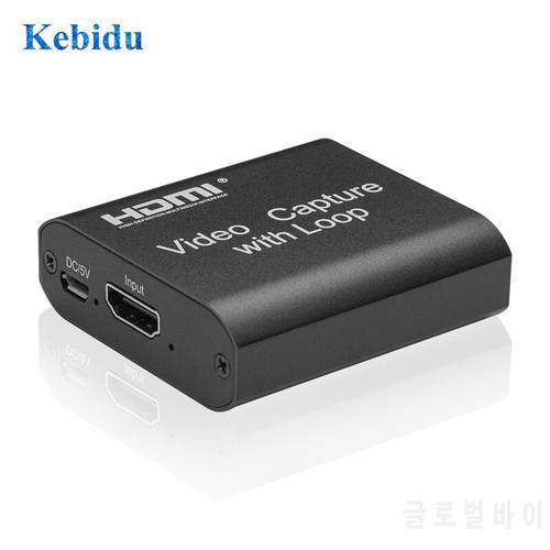 4K 1080P HDMI-compatible to USB2 Video Recorder Box for Live Streaming Video Recording Digital Converter Graphics Capture Card