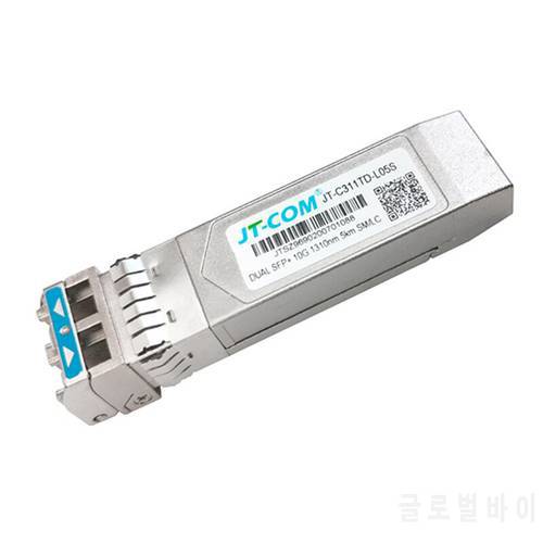 JT-COM 10G SFP+ Duplex LC SFP Module Single Mode 5Km Optical Fiber Module 1310Nm For Mikrotik/Huawei Switch