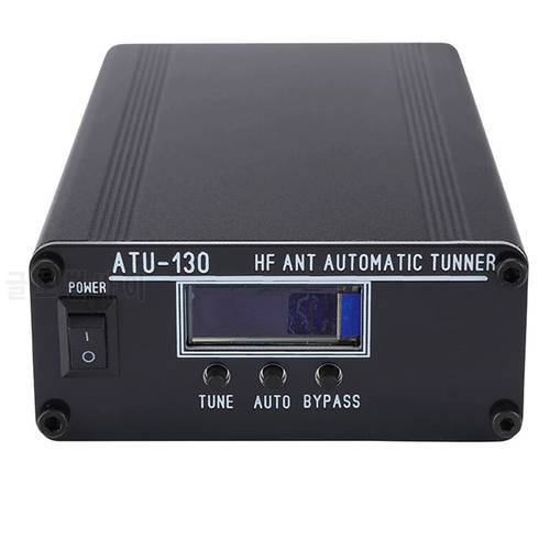 New Assembled ATU-130 Plus ATU-130+ 1.8-50Mhz 200W Automatic Antenna Tuner OLED Display Meatl Case Of ATU-100