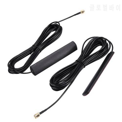 2PCS WIFI Antenna 3G 4G LTE Patch Antenna 700-2700Mhz 12Dbi SMA Male 5M Connector Extension Cable For Modem Router