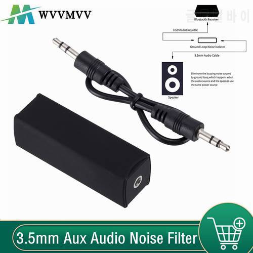 WvvMvv Speaker Line 3.5Mm Aux Audio Noise Filter Ground Loop Noise Isolator Eliminate for Car Stereo Audio System Home Stereo