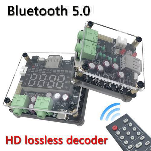 5V Hi-Fi 44100HZ U Disk Player 1411kpbs HD Lossless 5.0 Bluetooth Audio Decoding FM Receiver With Monitor Can Drive Headphones