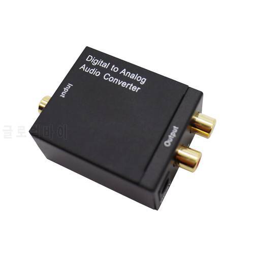 2*RCA Amplifier Decoder Digital to Analog Audio Converter Optical Fiber Coaxial Signal to Analog DAC Spdif Stereo 3.5MM Jack