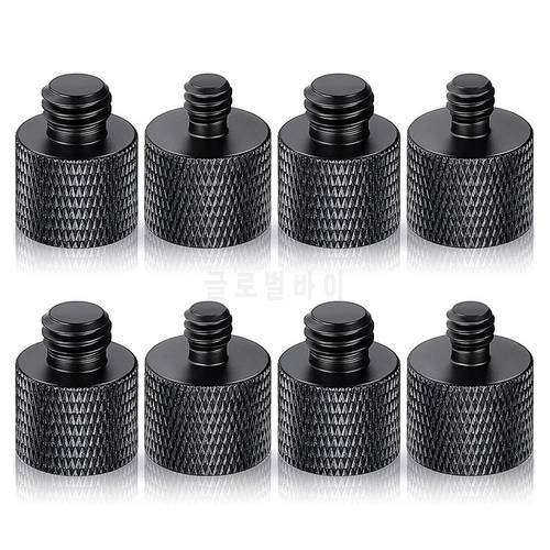 8Pcs Microphone 1/4 Male To 3/8 Female And 3/8 Male To 1/4 Female Camera Screw Adapter For Camera Tripod Stand