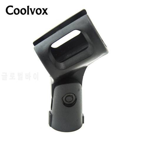 Coolvox Plastic Black Fits Standard Size Audio Rubber Clamp Plastic Universal Wired Microphone ClipS MIC Accessories