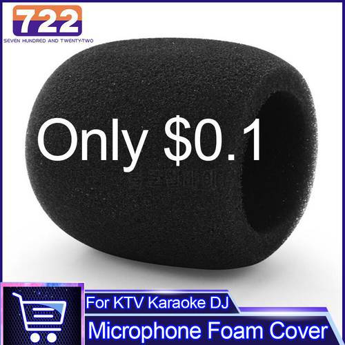 1pc Black Handheld Stage Microphone Mic Cover filter Windscreen Sponge Foam Studio Protective Grill Shield For KTV Karaoke DJ