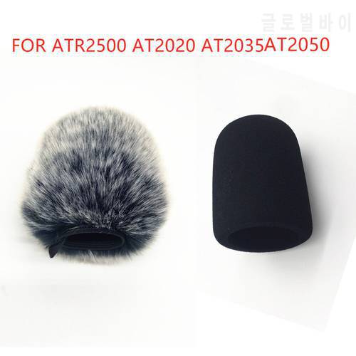 Dead Cat Windscreen Microphone Cover Windproof Foam For Audio Technica ATR2500 AT2035 AT 2020 2035 2050 Mic furry Windshield