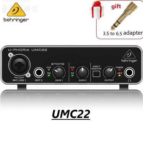 BEHRINGER UMC22/UM2 Live Recording External Sound Card USB Mobile Computer Universal