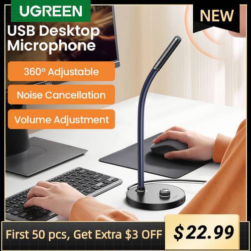 UGREEN USB Microphone Desktop Computer PC Mic for YouTube Streaming, Podcasting, Gaming Mic for Mac Windows Audio Microphones