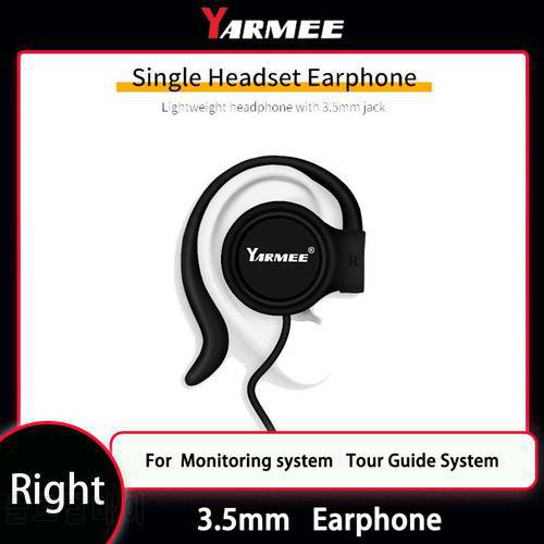 YARMEE Headphones 3.5mm Plug Headset For Audio Radio Tour Guide System Voice Transmission Monitoring Earphones Sport Earbuds