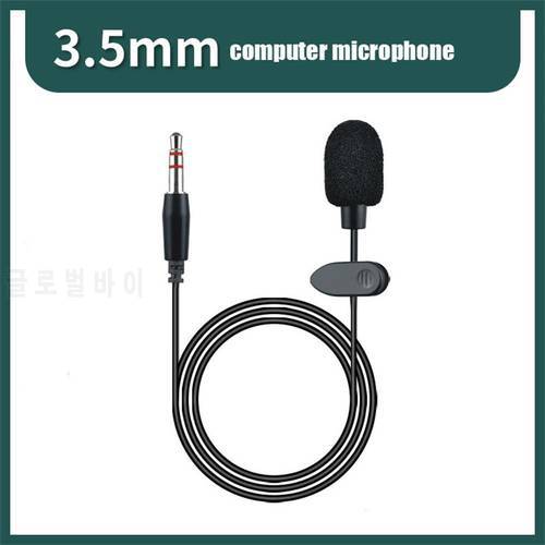 3.5mm Portable Computer Microphones Mini Lavalier Mic Tie Clip Lapel Pc Microphone for Speaking Singing Speech High Sensitivity