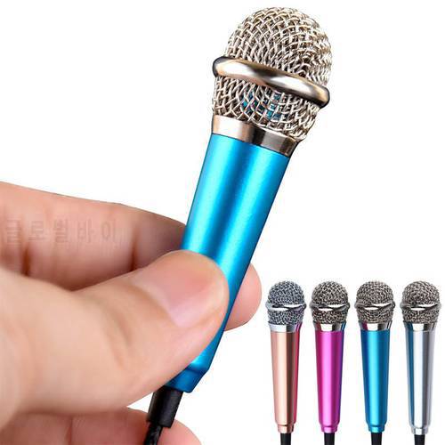 Portable 3.5mm Mini Microphone Stereo Studio Mic KTV Karaoke For Smart Phone Laptop PC Desktop Handheld wired Audio Microphones