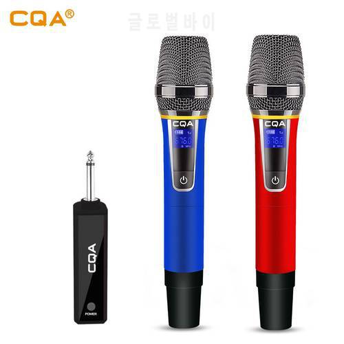 Wireless Microphone 2 Channels UHF Professional Handheld Micphone Mic For Church Show Karaoke Party Meeting 50 Meters Sing Song
