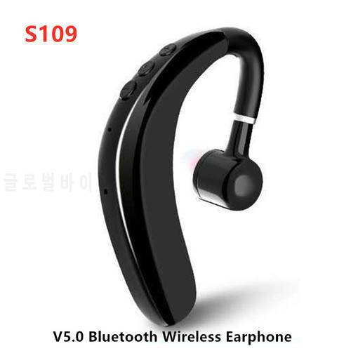 S109 V5.0 Bluetooth-compatible Wireless Earphone Handsfree Business Headset Drive Sports In-ear Call Earbud With Microphone