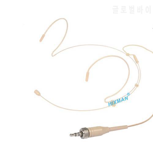 HIXMAN Beige HM1-NL Double Ear OmniDirectional Headset Headworn Microphone For Saramonic UwMic Nady Azden Senal Boya Wireless