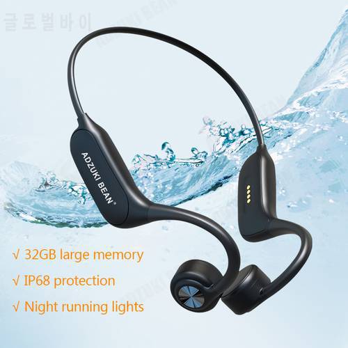 P8 Bone Conduction Headphones IPX8 IP68 Waterproof Built-in 32GB MP3 Player Bluetooth Earphone for Swimming Sport HiFi Headsets