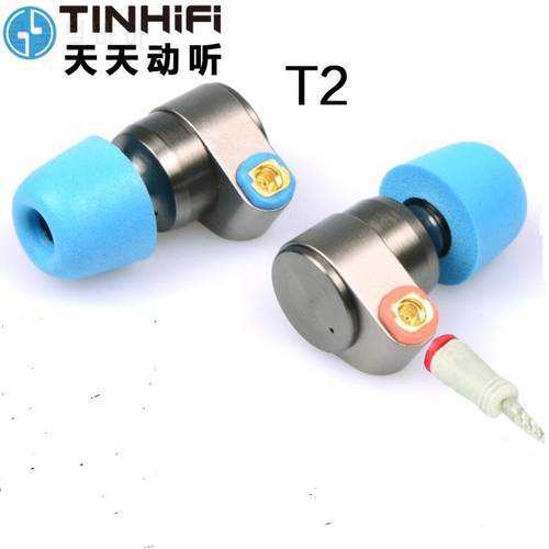 TINHIFI TIN T2 DLC 10mm Flagship Earphones Dual Dynamic Drive HIFI Bass Earphone DJ Metal 3.5mm Headphones with MMCX Earphones