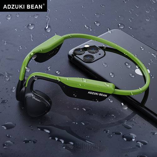 Adzuki bean Bone Conduction Headphones Bluetooth 5.0 Waterproof Earphones for Sports Running Waterproof HIFI Hands-free Headset