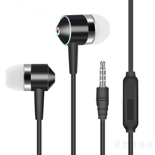1pcs Universal Mobile Phone Headset In-ear Mobile Phone Headset Line Control Subwoofer With Wheat Earphones For iPhone Xiaomi