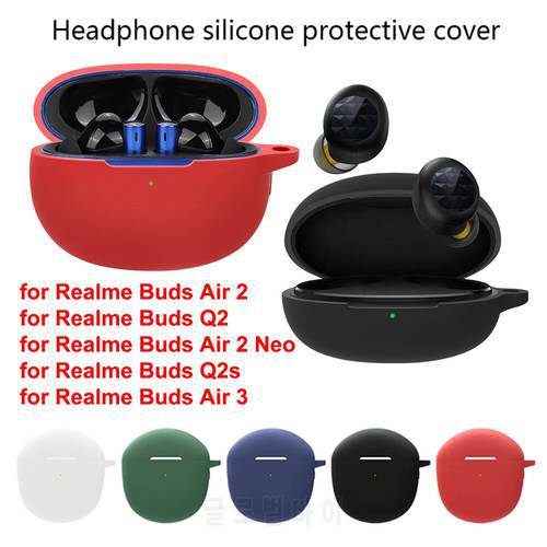 Silicone Case For Realme Buds Air 3 Protective Cover For Realme Buds Q2/Buds Q2s/Air 2 Neo/Buds Air 2 Earphone Accessories