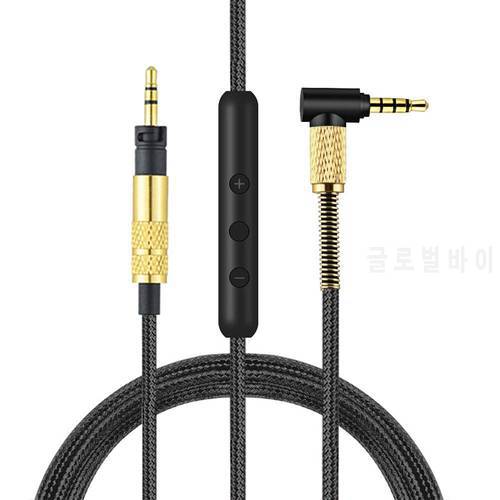 OFC Replacement Braided Aux Cable Extension Cord Wire for Sennheiser HD 4.30i 4.30G 4.40BT 4.50BTNC 400S 450BT 458BT Headphones
