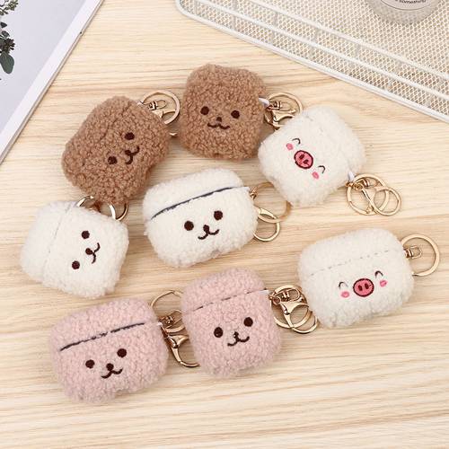 Fur Case Earphone Cover Fluffy Bear Earphone Case Headphone Box For Apple Airpods 1 2 Pro|Airpods Charging Box