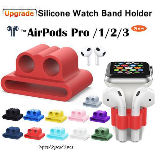 Original For Apple Watch Strap Band Holder For Airpods 3 Pro 2 1 Earphone Anti Lost Sport Silicone Case Accessories For Airpod 3