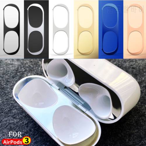 For AirPods 3 Apple Air Pods3 Metal Dust Proof Stickers on Earphone Charging Case Inside Protector Sticker for Airpods3 Film