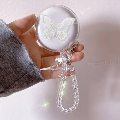 For Huawei Freebuds 4i Case fashion Freebuds 3 PRO Lace butterfly WristChain Earphone Cover Soft Clear Protect Case free buds4i