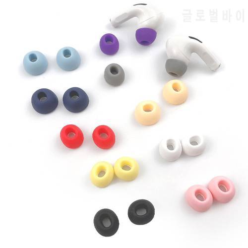 2pcs Soft Silicone Earphone Earbuds Case Cover For Apple Airpods Pro 3 Headphones Eartip Ear Cap Tips Accessories