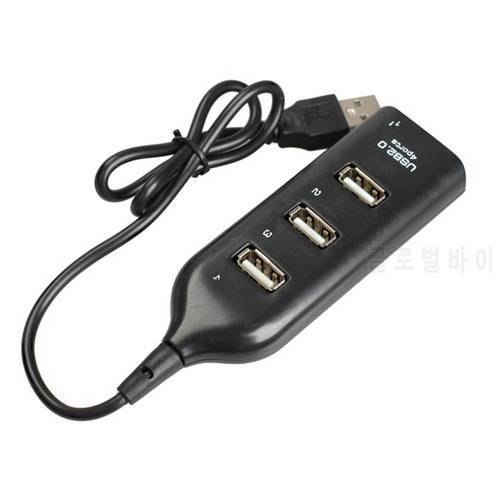 High Speed Universal USB Hub 4 Port USB 2.0 Hub with Cable Hub Socket Pattern Cord Wire Splitter Cable Adapter for Laptop PC