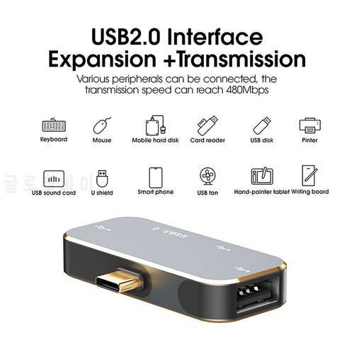 Hot New Type C To USB Hub 3-port HUB Mini Adapter Universal Compatible Hub High-speed And Stable Transmission Fast Delivery