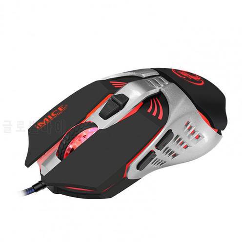 BL IMICE V5 USB Wired Mouse Professional Gaming Chip High Precision Optical Engine ABS LED Optical Mouse Support Programming