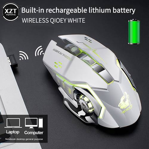 2.4G Wireless Mouse Silent LED Backlit Rechargeable USB Optical Ergonomic Gaming Mouse LOL Gaming Mouse Surfing Wireless Mouse