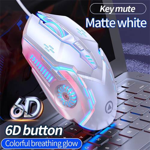 Silent USB Wired Gaming Mouse Backlight Ergonomic Office Mouse For Desktop Laptop PC Travel Portable Adjustable 3200 DPI Mice