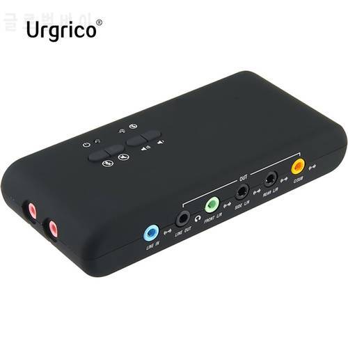 Urgrico external Sound Card with SPDIF & USB Extension Cable remoted wake-up studio record USB 7.1 Sound card for PC computer