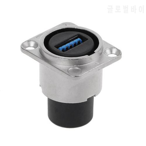 2021 New USB 3.0 Socket Metal D type Female to Female Connector Panel Mounting Holder Adapter Support