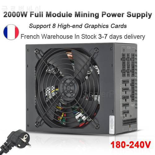 SENLIFANG Brand New Full Module 2000W Mining Power Supply Support 8 GPU 160V-240V ETC RVN ATX PC PSU For BTC Miner Machine