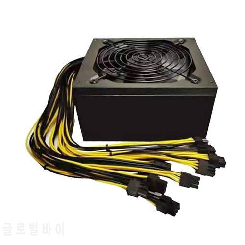 6Pin Graphics Cards 12V 1600W 2000W Bitcoin Miner Power Supply Replacement Bitcoin Mining Machine Power Supply For BTC Computer