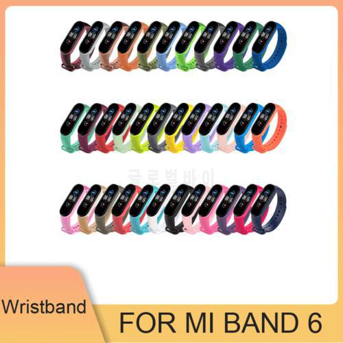 Strap For Xiaomi Mi Band 6 Sport Wristband Silicone Colorful Replacement Bracelet Wristband Watch Band For Mi Band 6 Watch Band