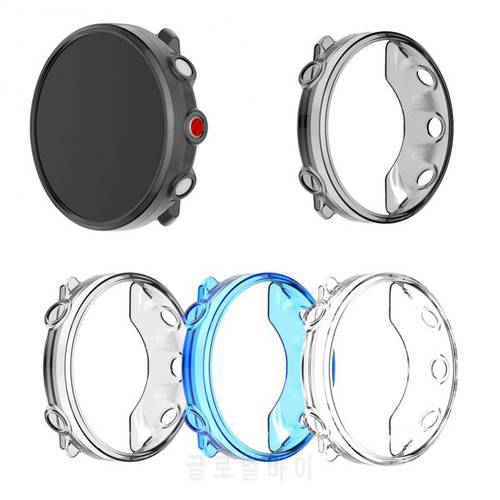 1PC Protective Case For Polar Vantage M/M2 Transparent Soft TPU Half-Clad Protective Case Watch Cover 4 Optional Colors