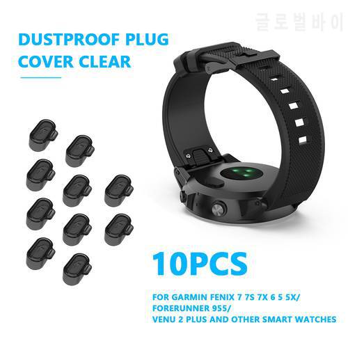 10PCS Smart Watch Charging Port Anti-dust Protection Accessories Dust Cap Universal Dustproof Plug for Garmin Fenix 7 7S 7X 6 5X