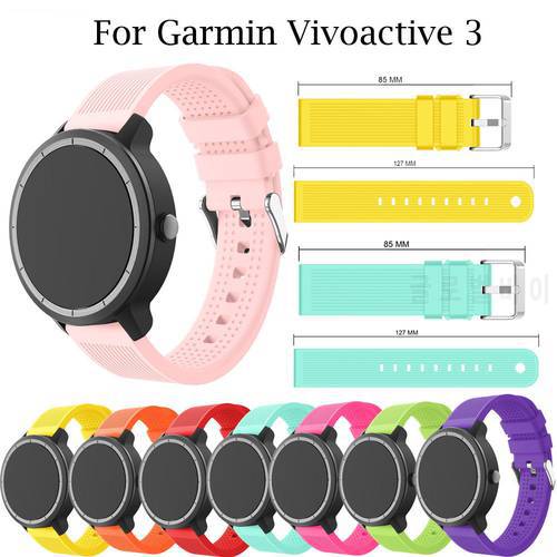 Colorful Soft Silicone Replacement Strap for Garmin Vivoactive3 Forerunner 245 Smart wristband for Garmin Vivoactive 3 Watchband