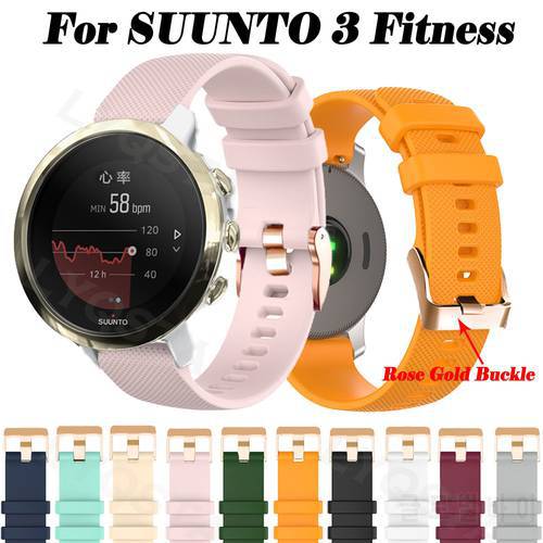 20mm Compatible for SUUNTO 3 Fitness Silicone Wriststrap Sport Replacement Wristband Straps Smart Watchband Belt Correa