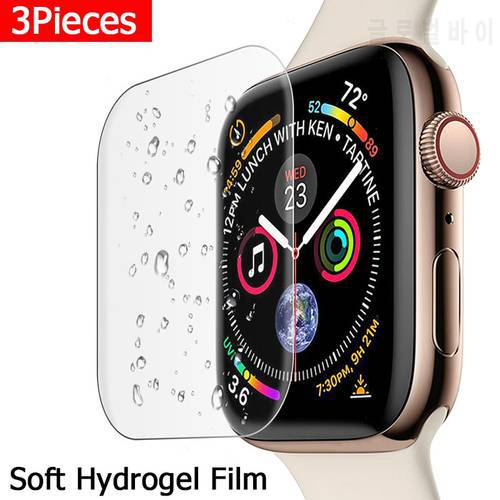 Screen Protector For iWatch Series 7 6 5 4 SE 41MM 42MM 44MM 45MM Soft Hydrogel Protective Film For Apple Watch 3 2 1 38MM 42MM